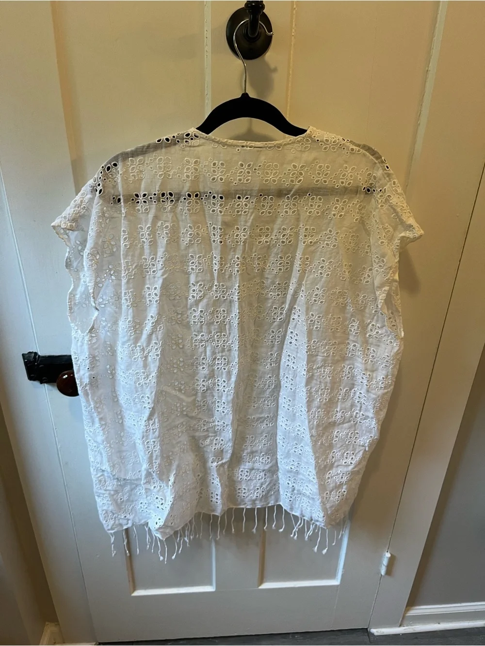 J. Crew eyelet beach swim poncho Open Front Linen and Cotton Size XS - S